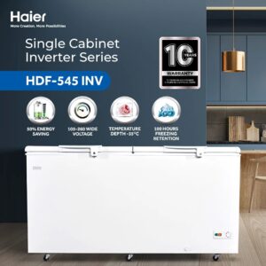 Haier HDF-545 19.26 Cft Inverter Deep Freezer – 545 Liters Single Door